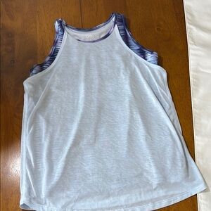 Girl's Tank Top with Tie-Dye Trim